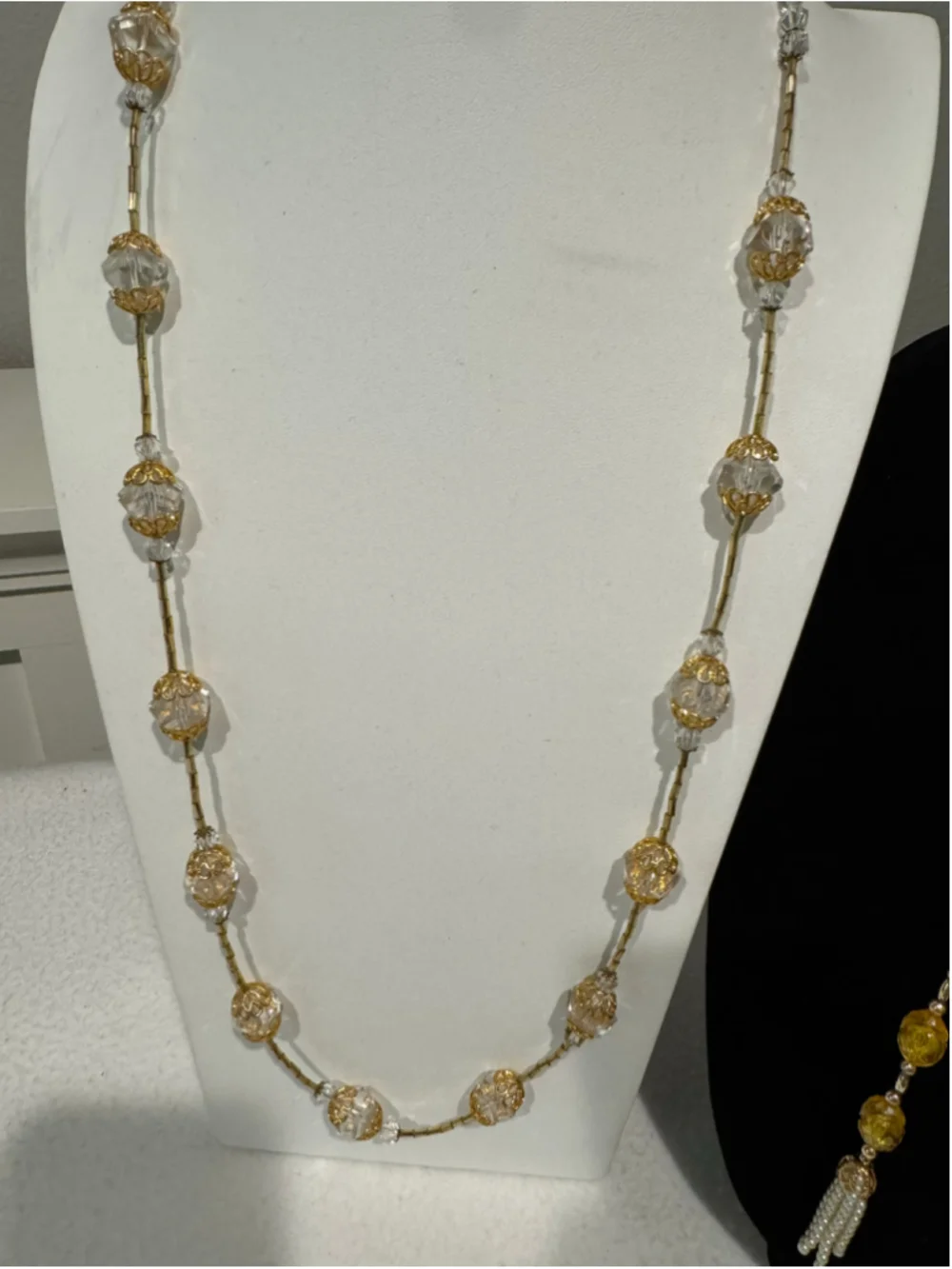 Women's Unbranded 3 piece necklaces Gold-tone Clear Crystal faux pearls